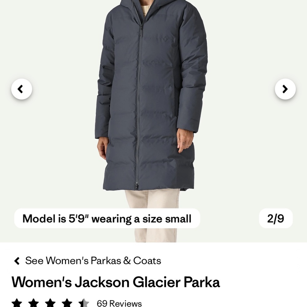 Patagonia Women's Jackson Glacier Parka - Small